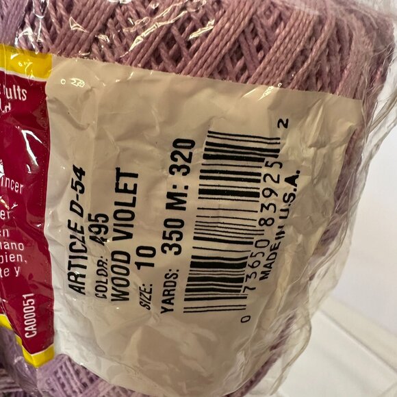 Crochet Thread Lot of 7 Assorted Purple Spools, South Maid 495 J&P Coats Vintage - Picture 4 of 9